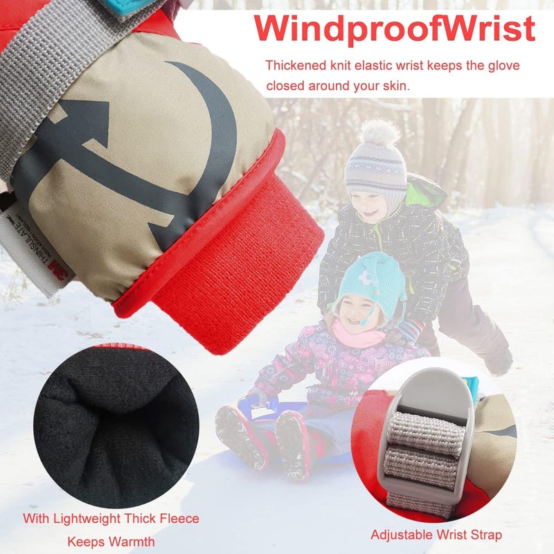 7-Mi Kids Winter Warm Water-Resistant Gloves for Skiing/Snowboarding/Cycling/Riding Outdoor Activities Children Mittens - Image 3